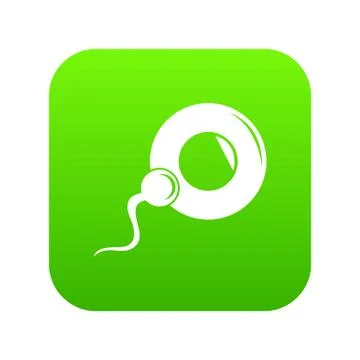 Fertilization egg icon green vector イラスト素材