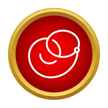 Fertilization icon illustrating sperm merging with an ovum 스톡 일러스트