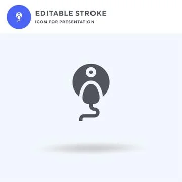 Fertilization icon vector, filled flat sign, solid pictogram isolated on whit Illustrazione stock