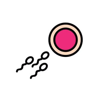 Fertilization line icon, vector illustration Stock Illustration