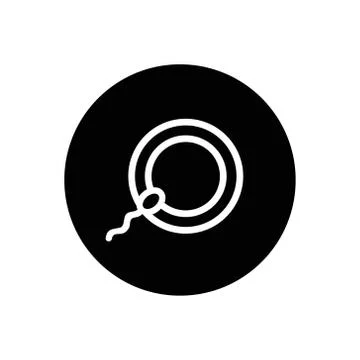 Fertilization line icon, vector illustration Stock Illustration