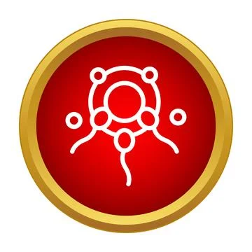 Fertilization process icon showing sperm approaching egg Stock Illustration