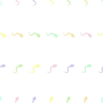 Fertilization seamless pattern. The sperm. イラスト素材