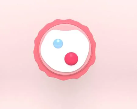Fertilization. Zygote is an egg and sperm. Stock Illustration
