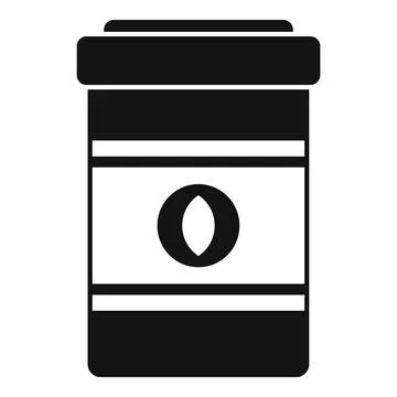 Fertilizer capsule jar icon, simple style Stock Illustration