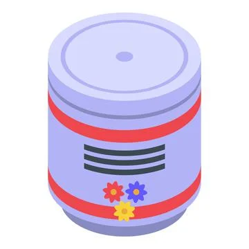Fertilizer jar icon, isometric style Stock Illustration