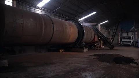 Fertilizer kiln machine works Stock Footage 121694547
