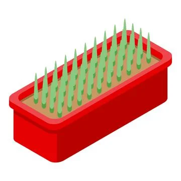 Fertilizer plants seed icon, isometric style Ilustración de archivo