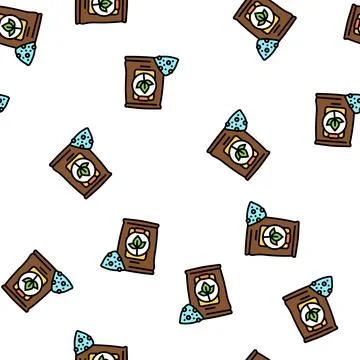 Fertilizer smart farm vector seamless pattern Stock Illustration