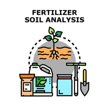 Fertilizer soil analysis for plant growth and agronomy Stock Illustration