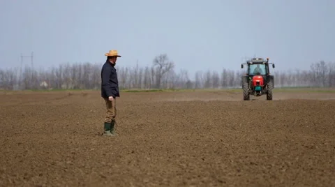 Fertilizer spreading on the field. Stock Footage 62518585