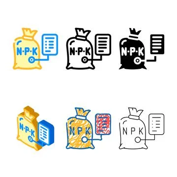 Fertilizers bag color icon vector looks Stock Illustration