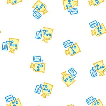 Fertilizers bag vector seamless pattern イラスト素材