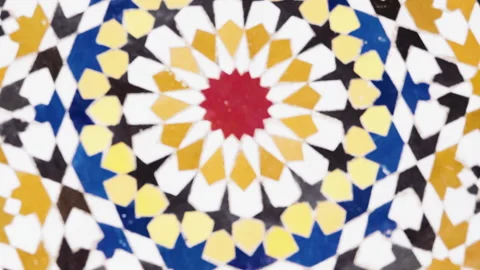 Fes city with mosaic spin Stock Footage 240400670