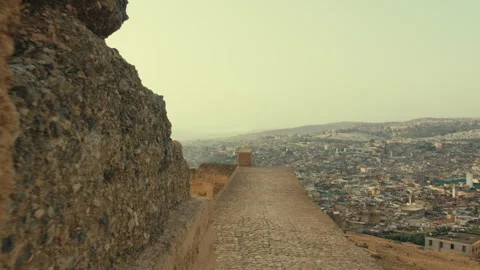 Fes Wall in Ancient Morocco Stock Footage 269088607