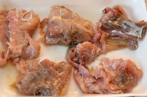 Fesikh which is fermented, salted and dried gray mullet fish of the genus M.. Stock Photos