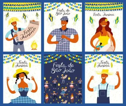 Festa Junina designs set Ilustração Stock