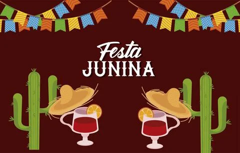 Festa junina scene Stock Illustration