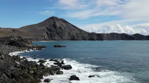 Festarfjall, a eroded subglacial volcano. Stock Footage