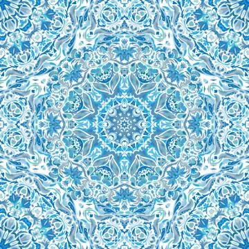 Festival art seamless mandala pattern. Ethnic geometric print. Colorful frame Illustrazione stock