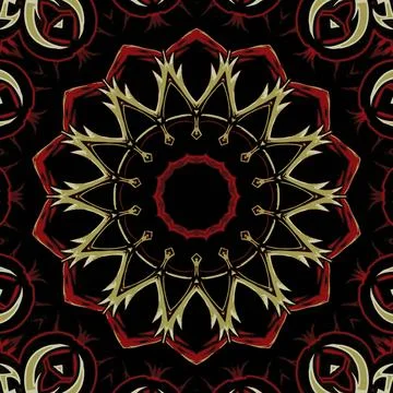 Festival art vector seamless pattern mandala Stock Illustration