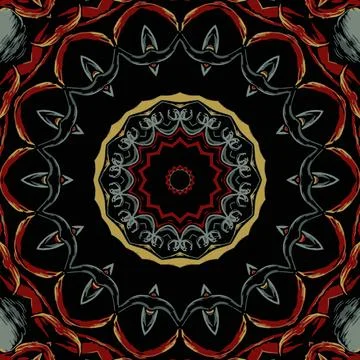 Festival art vector seamless pattern mandala Stock Illustration