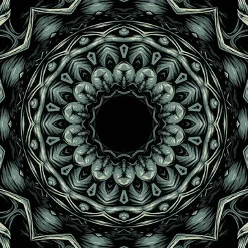 Festival art vector seamless pattern mandala Stock Illustration