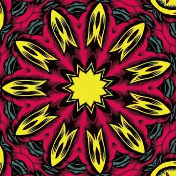 Festival art vector seamless pattern mandala Illustrazione stock