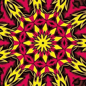 Festival art vector seamless pattern mandala 스톡 일러스트