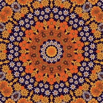 Festival art vector seamless pattern mandala Stock Illustration