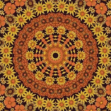 Festival art vector seamless pattern mandala Stock Illustration