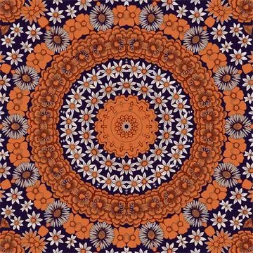 Festival art vector seamless pattern mandala 스톡 일러스트