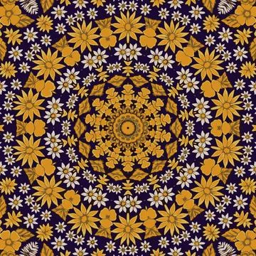 Festival art vector seamless pattern mandala 스톡 일러스트