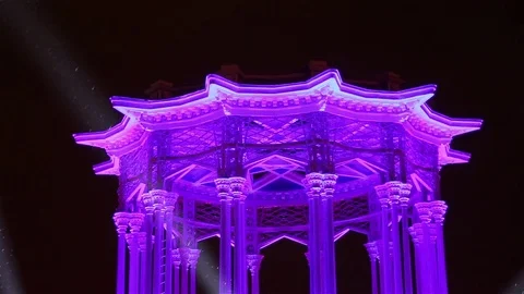 Festival The Circle of light at VDNKh. Stock Footage 70803120