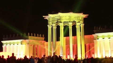 Festival The Circle of light at VDNKh Stock Footage 70805084