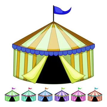 Festival circus tent cartoon vector graphic Stock Illustration