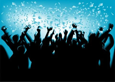 Festival crowd Stock Illustration