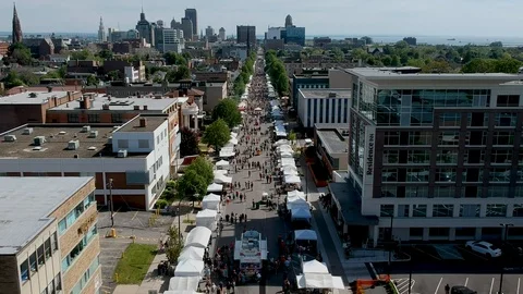 Festival Drone Shot Stock Footage 121392045