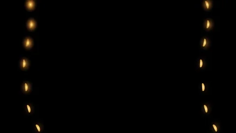 Festival Lighting | Glowing Light Border Animation Stock Footage 307907325