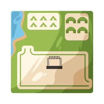 Festival map illustration Stock Illustration