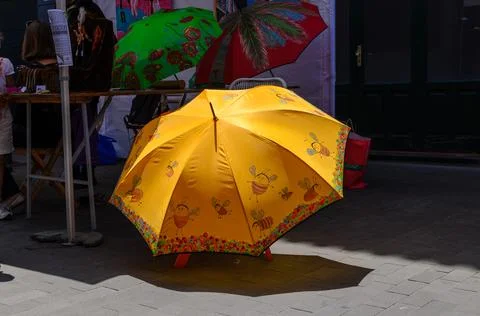 The Festival Mueca 2015, art in the streets of Puerto de la Cruz.. Stock Photos