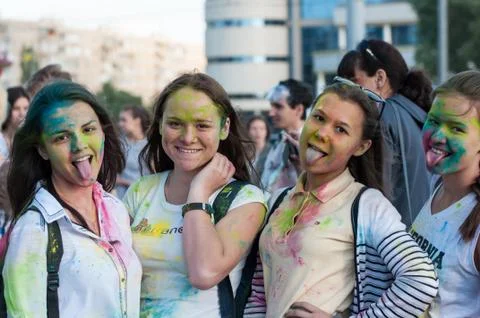 Festival of paint holi Stock Photos