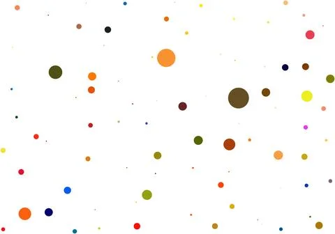 Festival pattern with color round glitter, confetti. Random, chaotic polka do Illustrazione stock