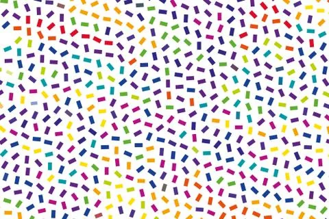 Festival pattern with confetti or donut's glaze, sprinkles. Festive background Stock Illustration