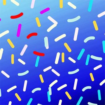 Festival seamless pattern with confetti or donut's glaze, sprinkles. Stock Illustration