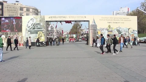 Festival in Taksim Square Video stock 83520942