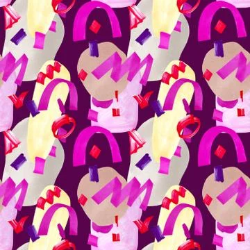 Festive abstract background with geometric multicolored shapes. Stock Illustration