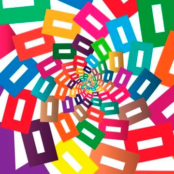 Festive abstract background. Multicolor rotating pattern Illustrazione stock