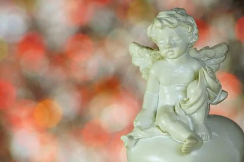 A festive angel on the background of a sid Stock Photos