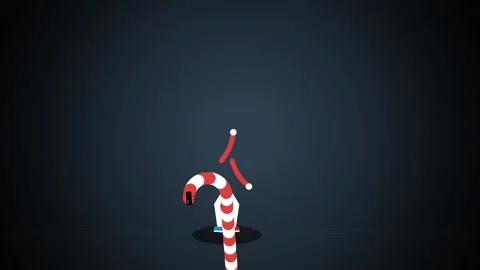 Festive animated candy cane swirl pattern loop for sweet christmas holidays Stock Footage 344517442